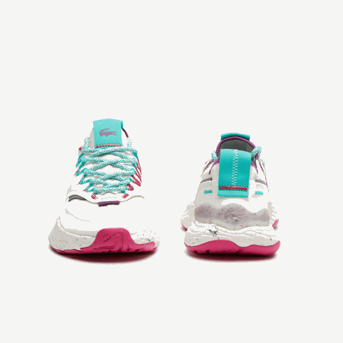 Women Lacoste V0ZN2739 White & Red 286 Re-Comfort Synthetic and Textile Sneakers - Image 5