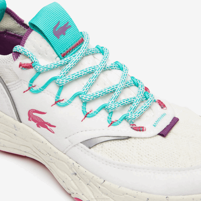 Women Lacoste V0ZN2739 White & Red 286 Re-Comfort Synthetic and Textile Sneakers - Image 6