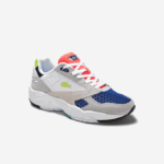 Women Lacoste V0ZN2740 Light Grey & Light Green LG1 Storm 96 LO Colorblock Textile Sneakers