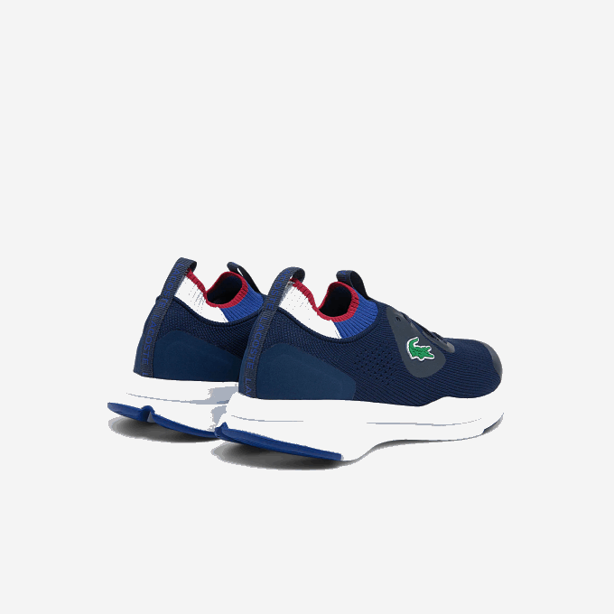 Women Lacoste V0ZN2742 Navy & White 092 Run Spin Knit Textile Sneakers - Image 2