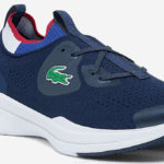 Women Lacoste V0ZN2742 Navy & White 092 Run Spin Knit Textile Sneakers - Image 3