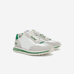 Women Lacoste V0ZN2743 White/Green 082 L-Spin Textile Gold Accent Sneakers - Image 2