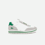 Women Lacoste V0ZN2743 White/Green 082 L-Spin Textile Gold Accent Sneakers
