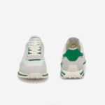 Women Lacoste V0ZN2743 White/Green 082 L-Spin Textile Gold Accent Sneakers - Image 5
