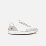 Women Lacoste V0ZN2744 White 21G L-Spin Textile Gold Accent Sneakers