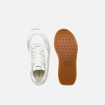 Women Lacoste V0ZN2744 White 21G L-Spin Textile Gold Accent Sneakers - Image 4