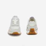 Women Lacoste V0ZN2744 White 21G L-Spin Textile Gold Accent Sneakers - Image 5