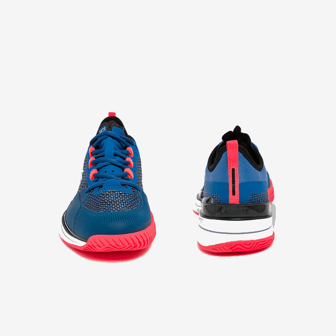 Women Lacoste V0ZN2745 Blue White 221 AG-LT21 Ultra Textile Tennis Shoes - Image 5