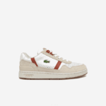 Women Lacoste V0ZN2746 White & Brown 385 T-Clip Roland-Garros Sneakers
