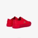 Women Lacoste V0ZN2748 Red Red RR1 Gripshot Canvas Tonal Sneakers - Image 3