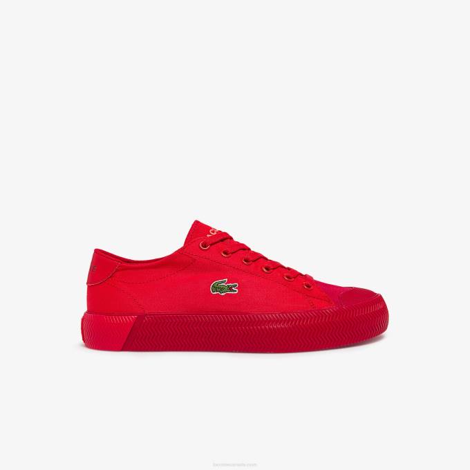 women_lacoste_v0zn2748_red_red_rr1_gripshot_canvas_tonal_sneakers.jpg Women Lacoste V0ZN2748 Red Red RR1 Gripshot Canvas Tonal Sneakers - Image 1