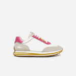 Women Lacoste V0ZN2752 White & Pink B53 L-Spin Textile Sneakers