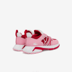 Women Lacoste V0ZN2754 Pink & White F50 L003 Textile Colorblock Sneakers - Image 3