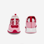 Women Lacoste V0ZN2754 Pink & White F50 L003 Textile Colorblock Sneakers - Image 5