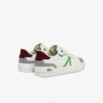 Women Lacoste V0ZN2755 White & Light Green 2L6 L004 Canvas Sneakers - Image 2