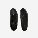 Women Lacoste V0ZN2757 Black 02H Graduate Leather Metallic Detailing Sneakers - Image 2