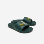 Women Lacoste V0ZN2758 Green 1M8 Croco Synthetic Slides - Image 2