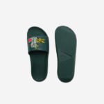 Women Lacoste V0ZN2758 Green 1M8 Croco Synthetic Slides - Image 4
