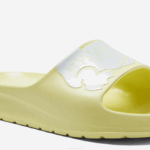 Women Lacoste V0ZN2759 Light Yellow & White 241 Croco 2.0 Synthetic Logo Strap Slides - Image 6