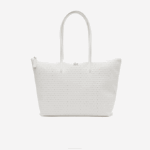 Women Lacoste V0ZN2761 Farine A56 L.12.12 Large Perforated Tote