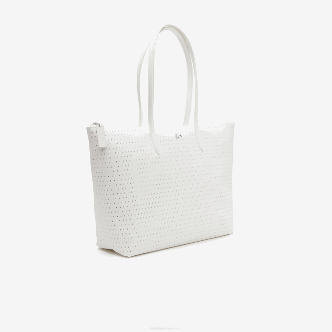 Women Lacoste V0ZN2761 Farine A56 L.12.12 Large Perforated Tote - Image 3