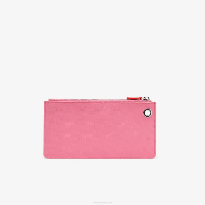 Women Lacoste V0ZN2764 Reseda Corrida L45 Anna Reversible Double Pouch with Lanyard - Image 2