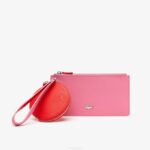 Women Lacoste V0ZN2764 Reseda Corrida L45 Anna Reversible Double Pouch with Lanyard