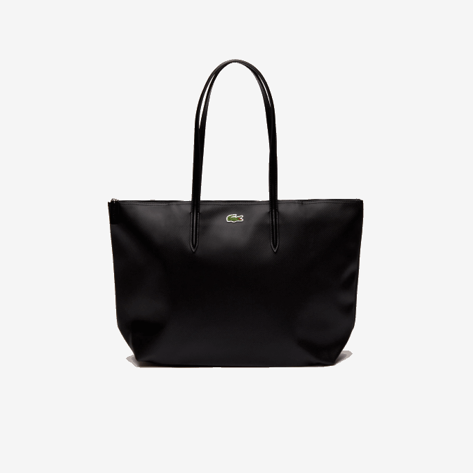 Women Lacoste V0ZN2766 Black 000 L.12.12 Concept Zip Tote Bag - Image 2
