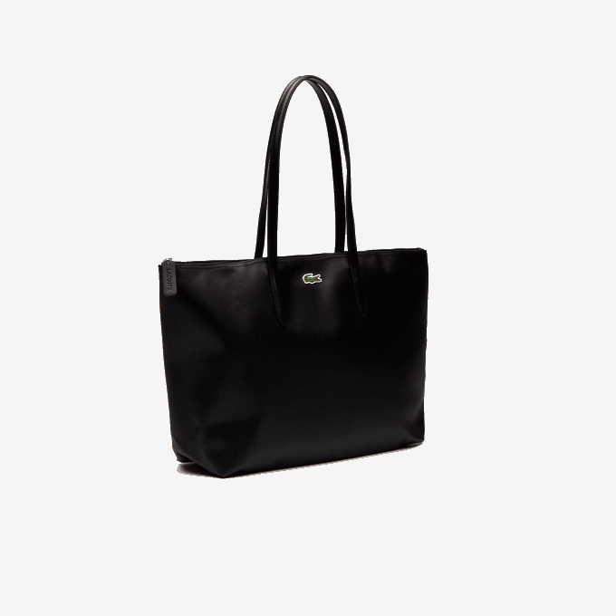 Women Lacoste V0ZN2766 Black 000 L.12.12 Concept Zip Tote Bag - Image 4