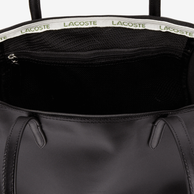 Women Lacoste V0ZN2766 Black 000 L.12.12 Concept Zip Tote Bag - Image 5