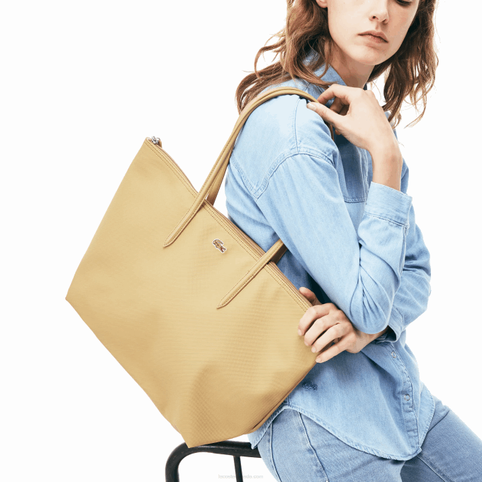 Women Lacoste V0ZN2767 Eclipse 141 L.12.12 Concept Zip Tote Bag - Image 6