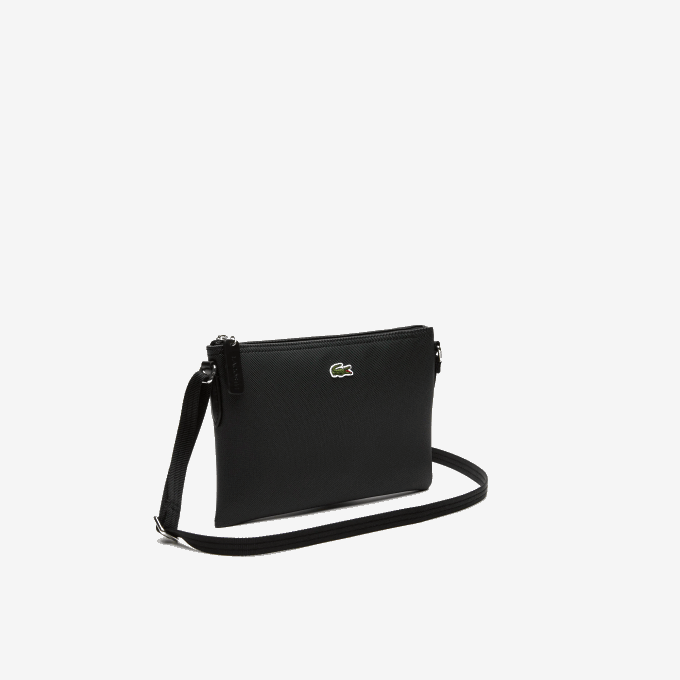 Women Lacoste V0ZN2770 Black 000 L.12.12 Concept Flat Crossover Bag - Image 3