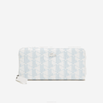 Women Lacoste V0ZN2775 Mono Farine Panorama L58 Monogram Print Zip Wallet