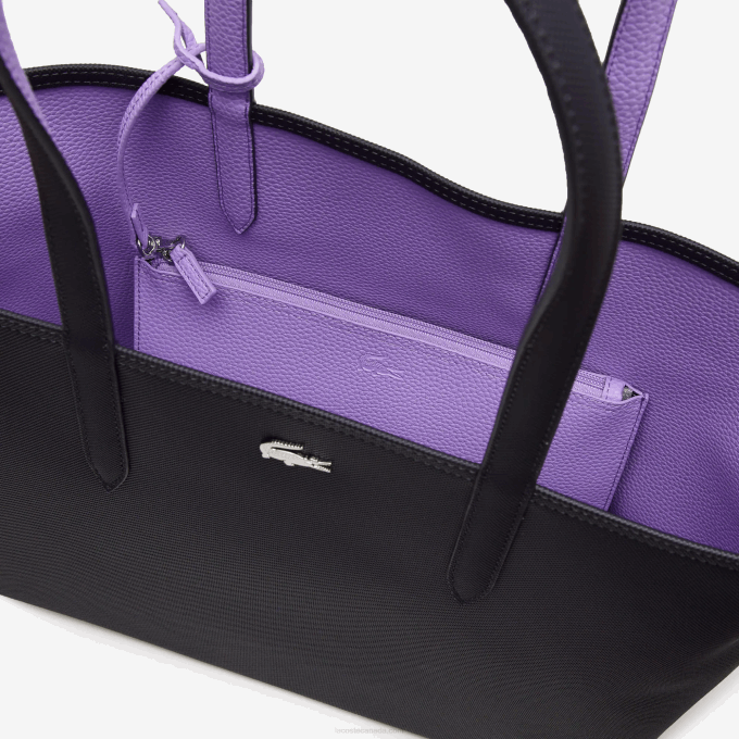 Women Lacoste V0ZN2777 Abimes Neva K56 Anna Reversible Bicolor Tote Bag - Image 6