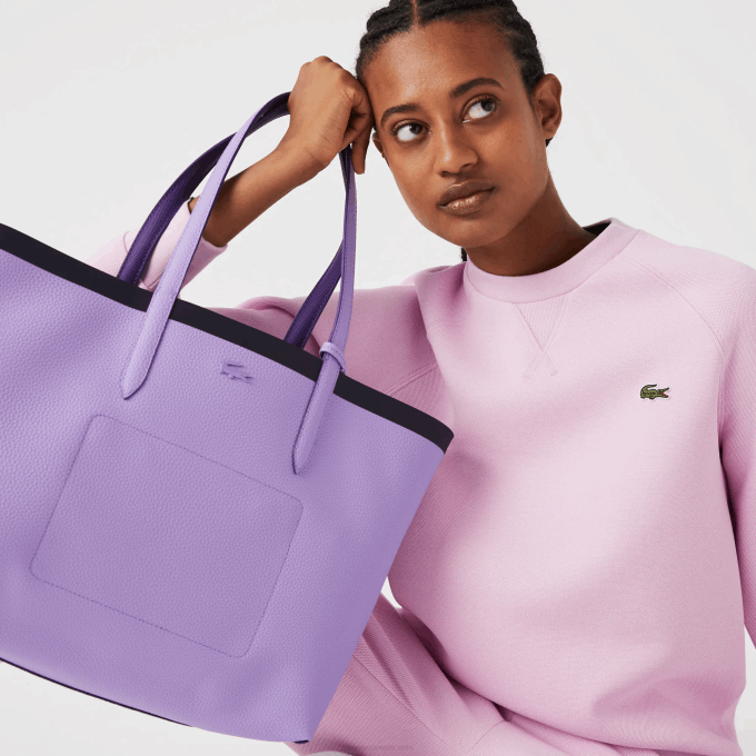 Women Lacoste V0ZN2777 Abimes Neva K56 Anna Reversible Bicolor Tote Bag - Image 1