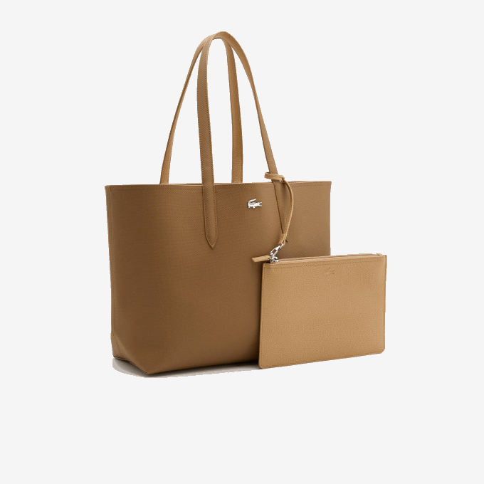 Women Lacoste V0ZN2778 Leafy Viennois K60 Anna Reversible Bicolor Tote Bag - Image 4