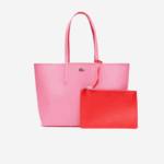 Women Lacoste V0ZN2779 Reseda Corrida L45 Anna Reversible Bicolor Tote Bag - Image 2