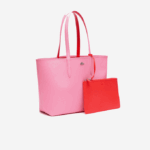 Women Lacoste V0ZN2779 Reseda Corrida L45 Anna Reversible Bicolor Tote Bag - Image 3