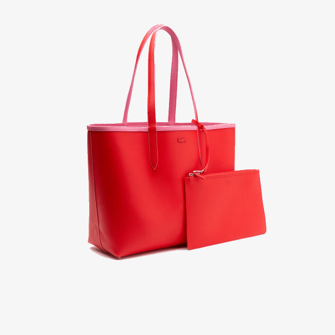 Women Lacoste V0ZN2779 Reseda Corrida L45 Anna Reversible Bicolor Tote Bag - Image 5