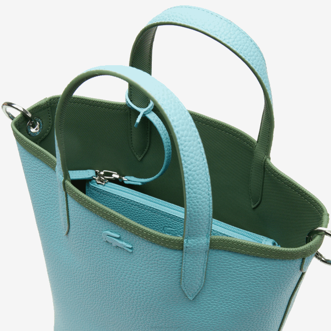 Women Lacoste V0ZN2782 Frene Littoral L49 Anna Reversible Coated Canvas Tote Bag - Image 4