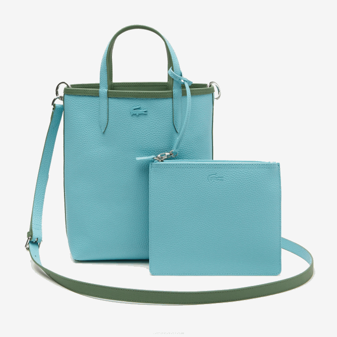 Women Lacoste V0ZN2782 Frene Littoral L49 Anna Reversible Coated Canvas Tote Bag - Image 5