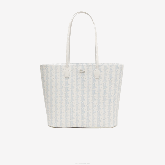 Women Lacoste V0ZN2785 Mono Farine Panorama L58 Monogram Print Tote - Image 1