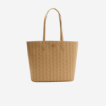 Women Lacoste V0ZN2786 Viennois Beige L01 Monogram Print Tote
