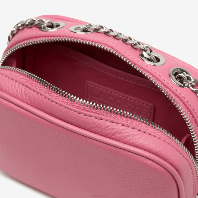 Women Lacoste V0ZN2787 Reseda L39 Top Grain Leather Square Shoulder Bag - Image 4