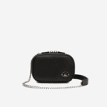 Women Lacoste V0ZN2788 Black 000 Top Grain Leather Square Shoulder Bag