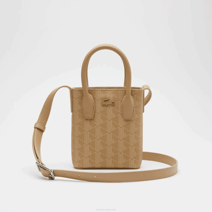 women_lacoste_v0zn2790_viennois_beige_l01_monogram_print_mini_satchel.png Women Lacoste V0ZN2790 Viennois Beige L01 Monogram Print Mini Satchel - Image 1