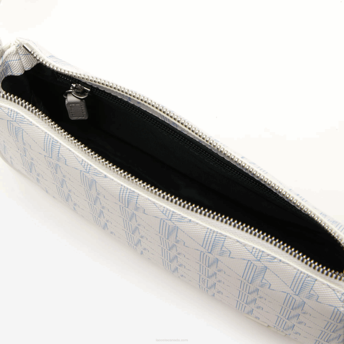 Women Lacoste V0ZN2800 Mono Farine Panorama L58 Monogram Print Crossbody Bag - Image 4
