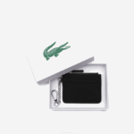 Women Lacoste V0ZN2806 Black 000 4 Slot Zipped Card Holder - Image 4