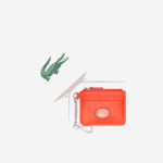 Women Lacoste V0ZN2809 Corrida L41 Snap Hook Grained Leather Card Holder - Image 4
