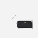 Women Lacoste V0ZN2813 Black 000 L.12.12 Concept Petit Pique 12 Card Zip Wallet - Image 3